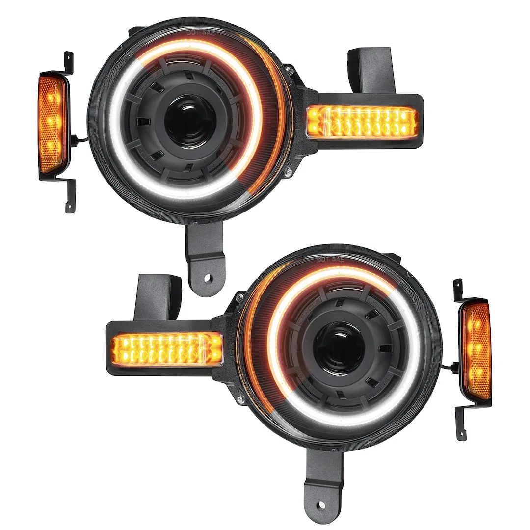5886-023 – ORACLE LIGHT Headlight Assembly, LED Bulb Projector Beam With DRL Bi-LED 36 Watt Clear Lens Black Housing ...